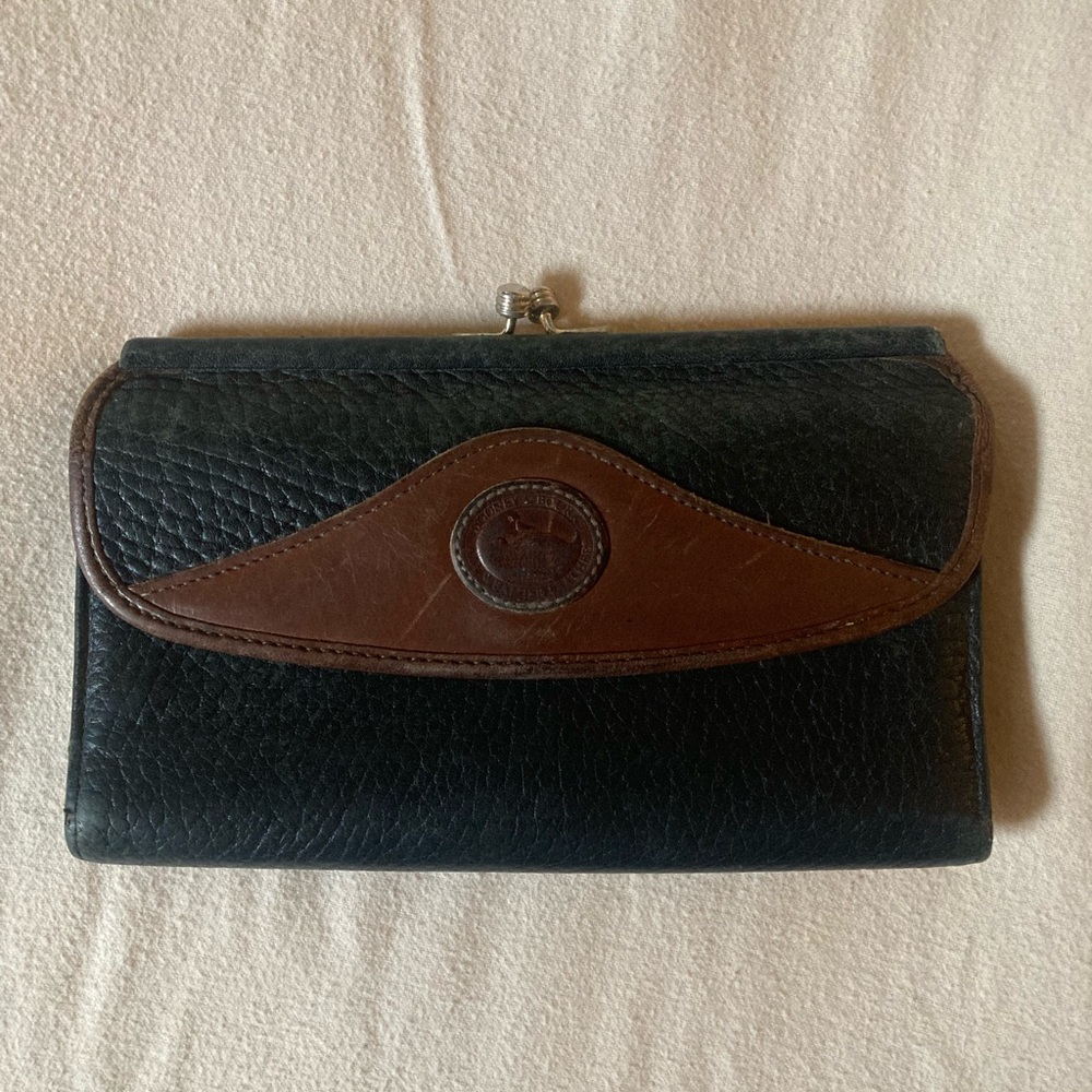 Vintage Dooney & Bourke Navy Blue Wallet - Picture 2 of 16